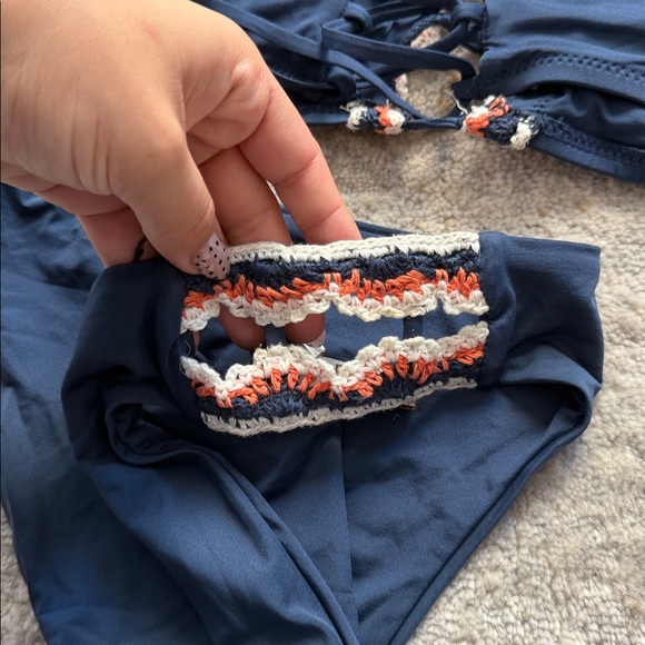 NWOT BECCA Rebecca Virtue Medina Cold-Shoulder Split-tab Bikini Swimsuit‎ Small - Picture 7 of 9